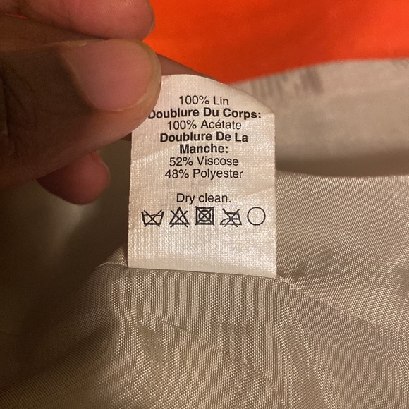 J. Crew Linen Orange Blazer size 6 - Picture 11 of 12